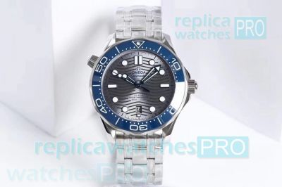 Swiss Grade Omega Seamaster Diver 300m Grey Dial SS Watch 42mm - OM Factory